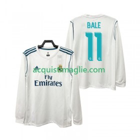 Divisa di Calcio Real Madrid BALE 11 2017 Retro Prima 2018 Manica Lunga